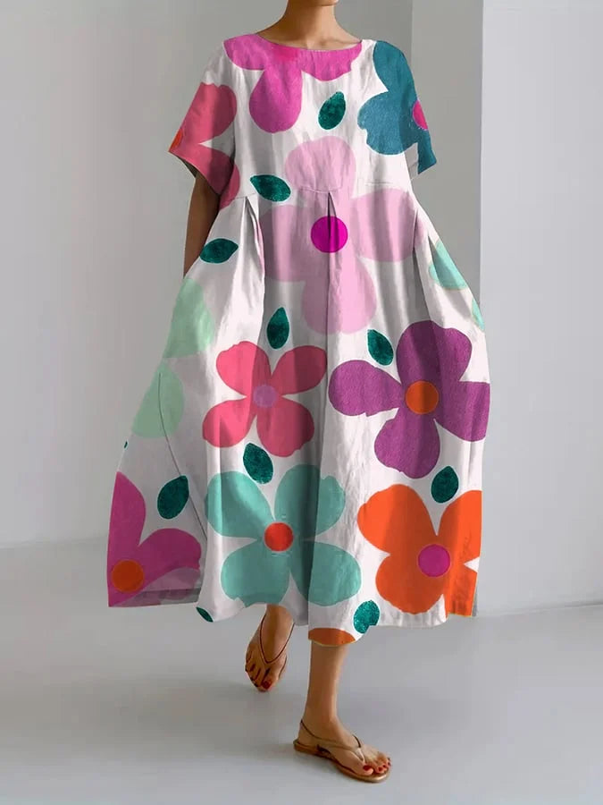 FLORENCE - BOTANICAL FLOWER PRINT DRESS