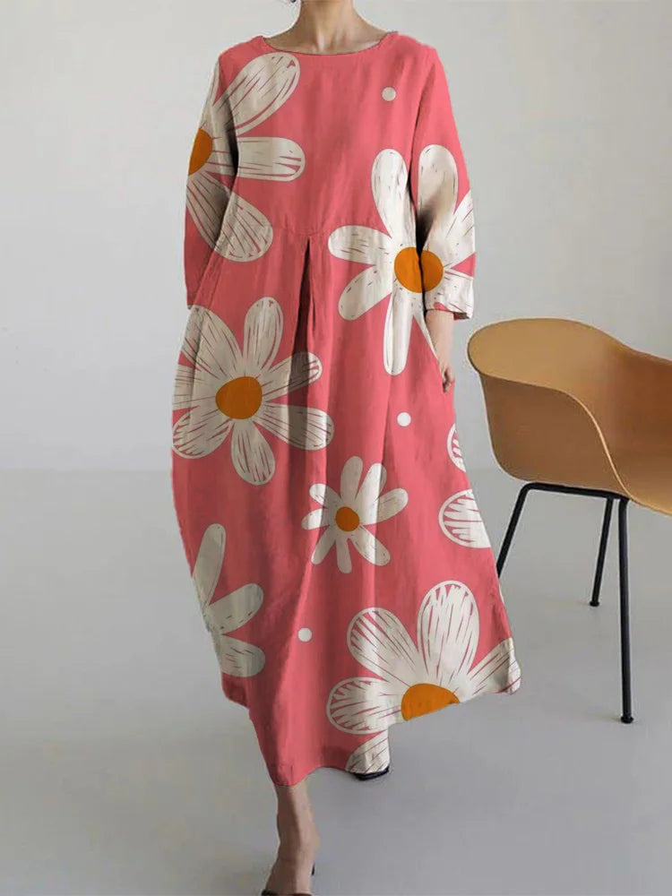 LOÏS - Short Sleeve Light Floral Dress