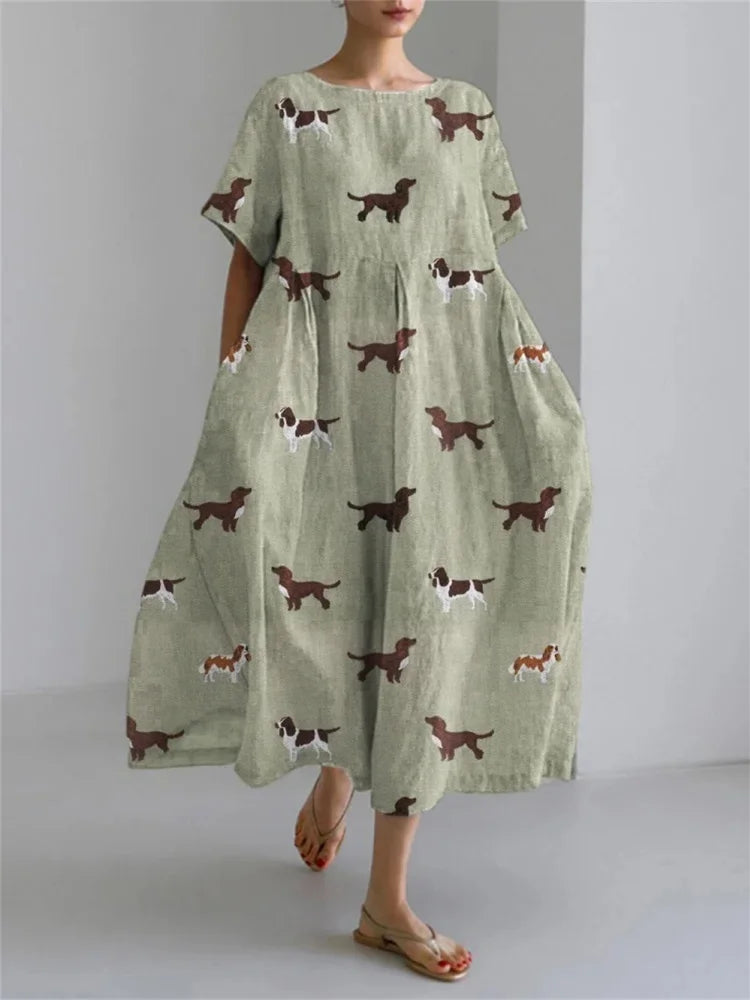 LEERA – ALL OVER PRINT LOOSE DRESS