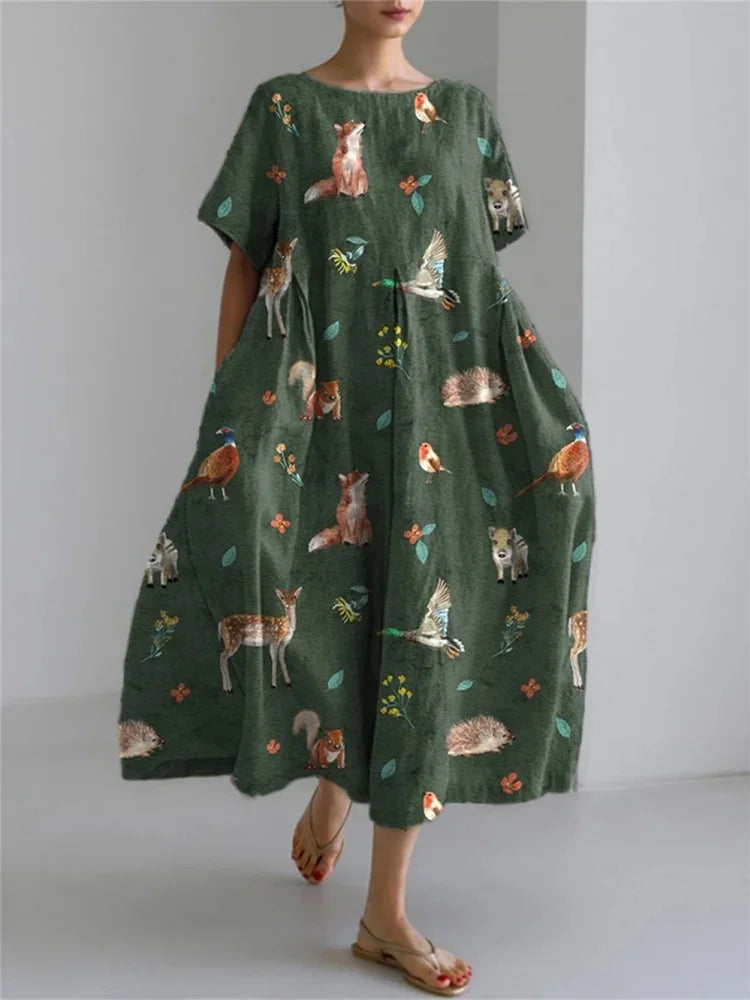 LEERA – ALL OVER PRINT LOOSE DRESS
