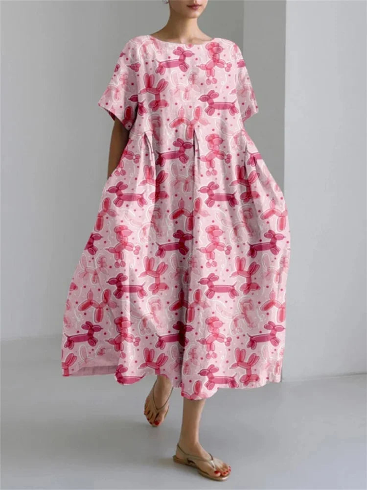 LEERA – ALL OVER PRINT LOOSE DRESS