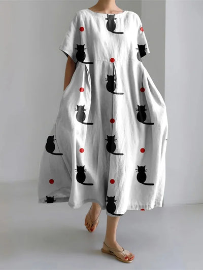 LEERA – ALL OVER PRINT LOOSE DRESS