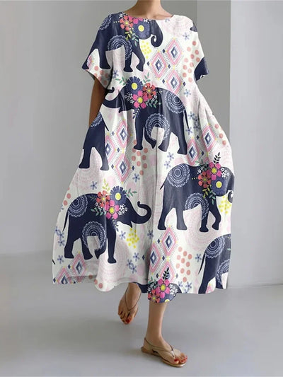LEERA – ALL OVER PRINT LOOSE DRESS