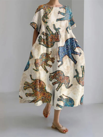 LEERA – ALL OVER PRINT LOOSE DRESS
