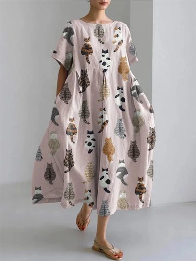 LEERA – ALL OVER PRINT LOOSE DRESS
