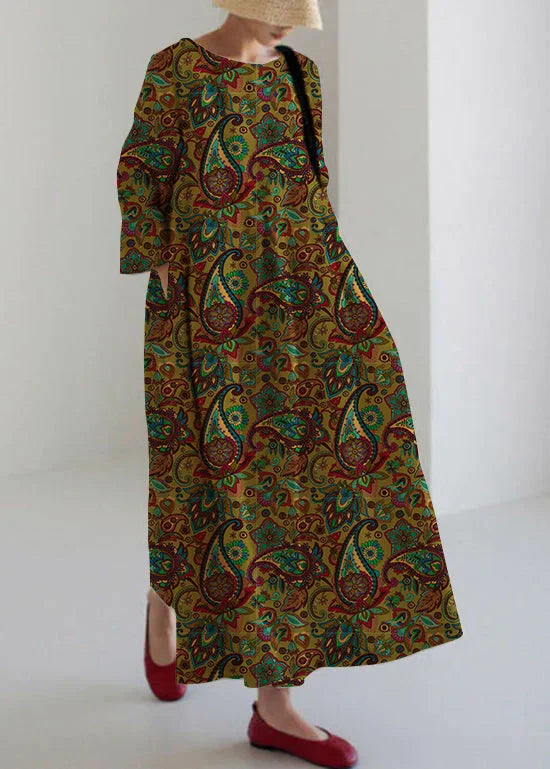 NOVA - LOOSE DRESS WITH LARGE FLORAL PRINT