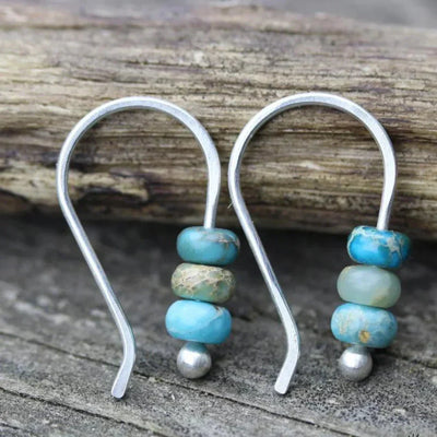 Rebekah – Turquoise Beaded Earrings